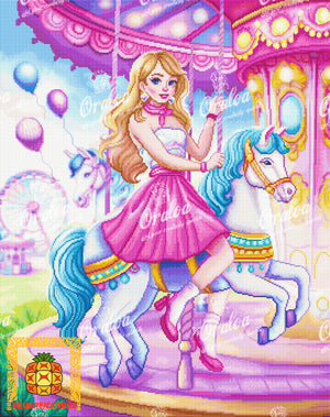 Zoom Diamond Painting Oraloa Karussell - Kreativset
