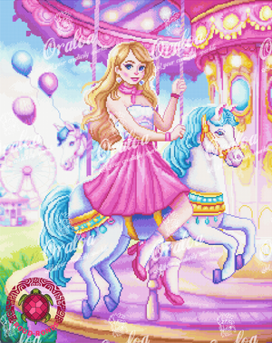 Beispiel Diamantstickerei Karussell - Oraloa Diamond Painting