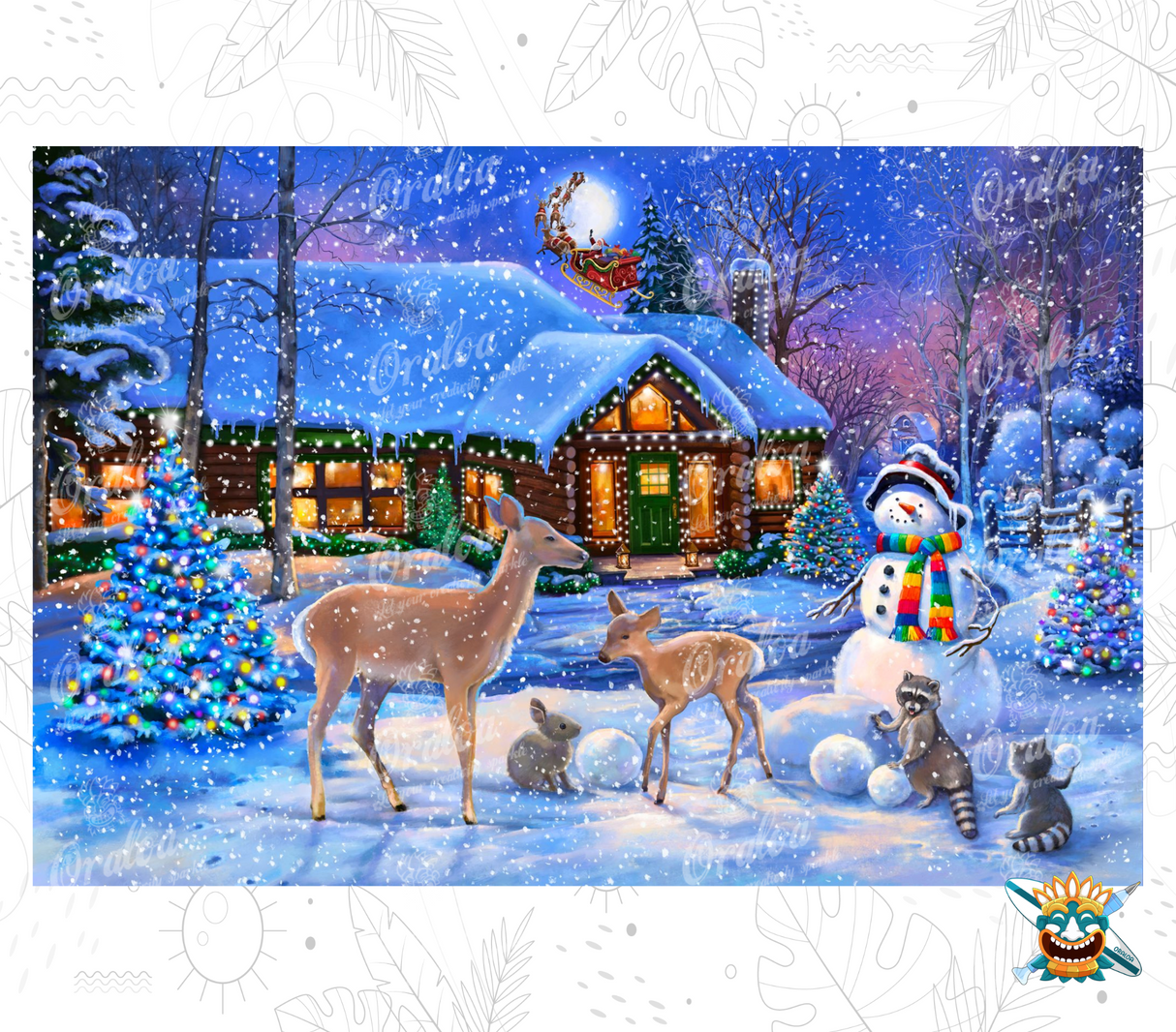 Oraloa Christmas Wildlife Magic - Diamond Painting vollständiges Art-Therapie-Set