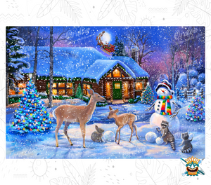 Oraloa Christmas Wildlife Magic - Diamond Painting vollständiges Art-Therapie-Set