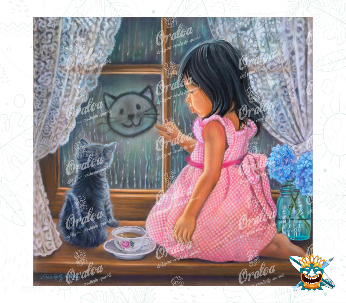 Kit Diamond Painting Oraloa Rainy Day - Entspannende Diamantstickerei