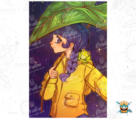 Kit Diamond Painting Oraloa Me and the frog - Entspannende Diamantstickerei