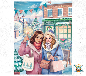 Kit Diamond Painting Oraloa Winter Girls - Entspannende Diamantstickerei