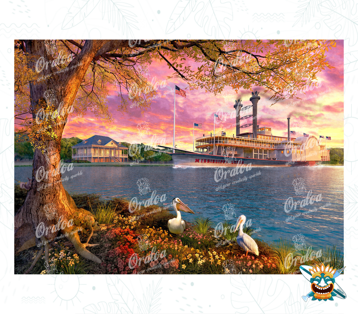 Mississippi Queen - Oraloa Diamond Painting Kunsttherapie-Set