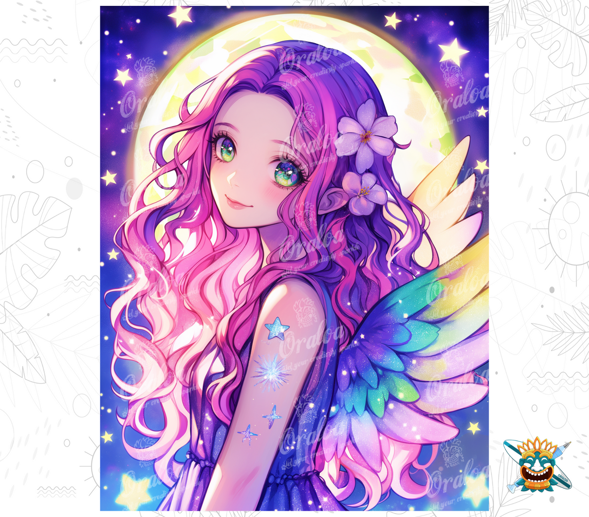 Oraloa Diamond Painting Elinor - Diamantstickerei-Kit Kunsttherapie