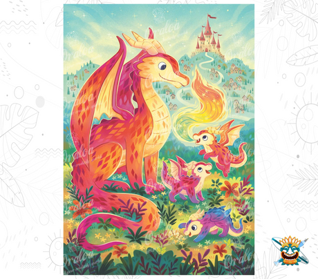 Fire Familly - Oraloa Diamond Painting Kunsttherapie-Kit