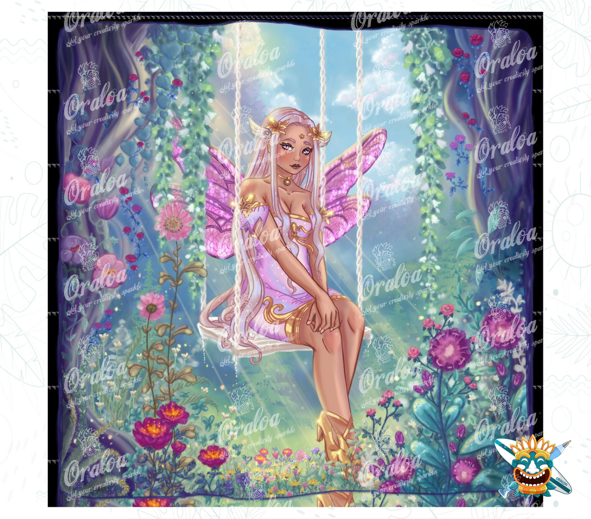 Oraloa Diamond Painting Pastellgarten - Diamantstickerei-Kit Kunsttherapie