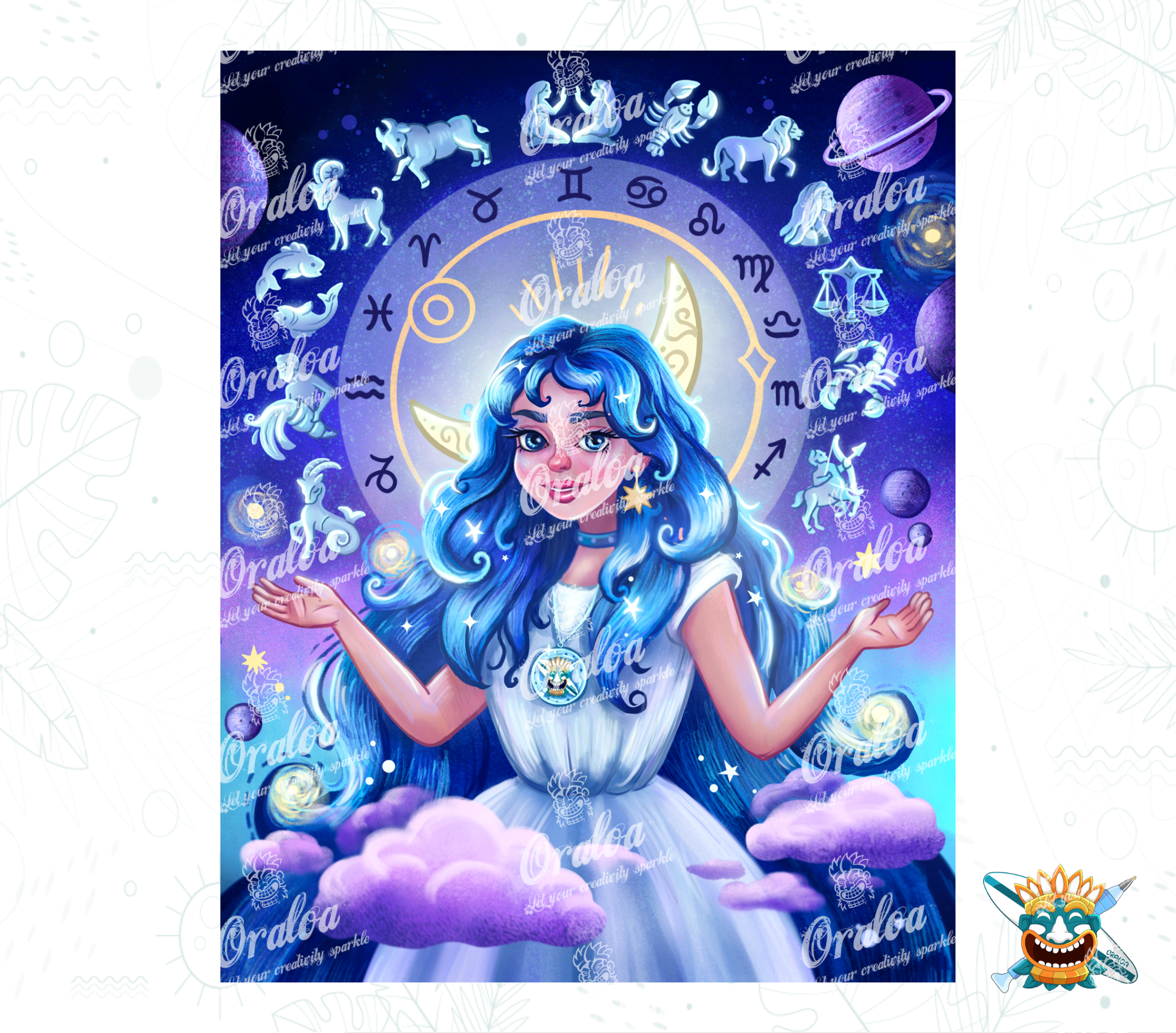 Diamond Painting Oraloa In The Stars - Kreatives Diamant-Stickerei-Set