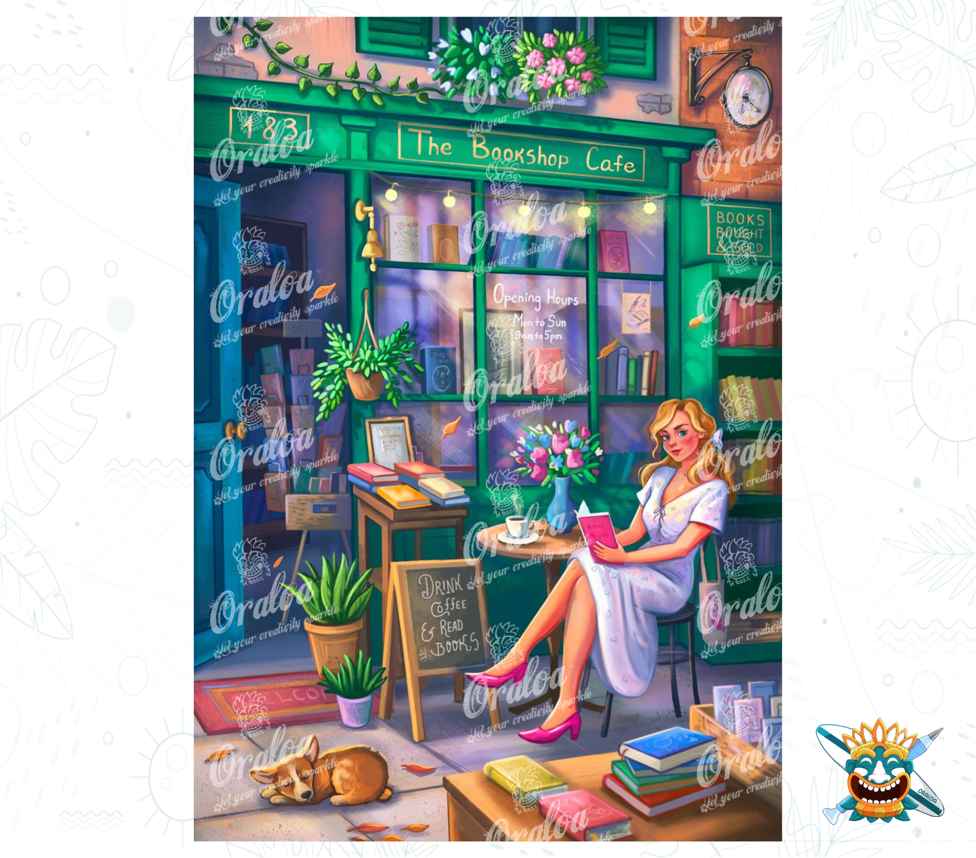 Book Shop Oraloa - Diamond Painting Diamantstickerei Entspannung