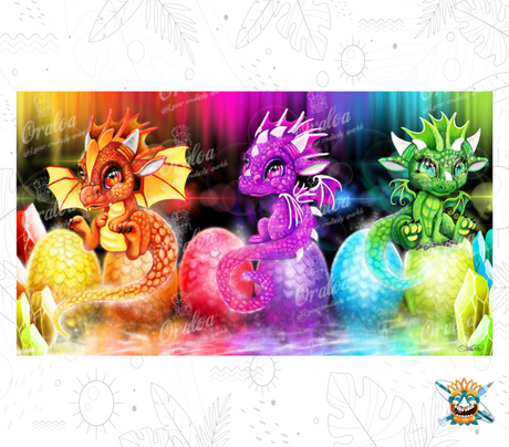 Diamond Painting Oraloa Lil Dragonz Spectrum - Kreatives Diamantstickerei-Set