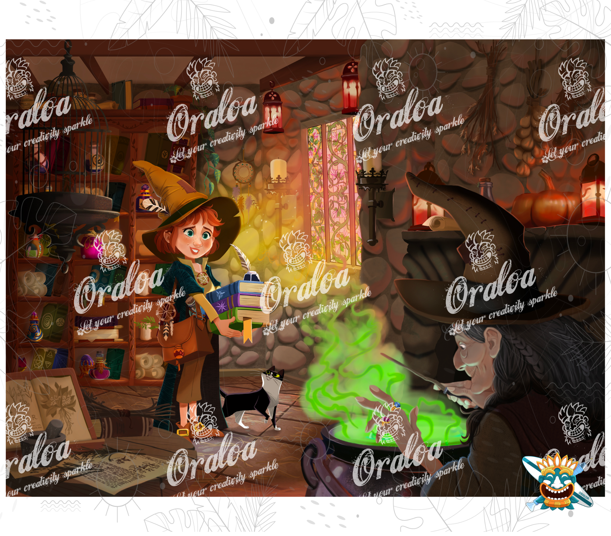 Lehrlingshexe - Oraloa Diamond Painting Kunsttherapie-Set