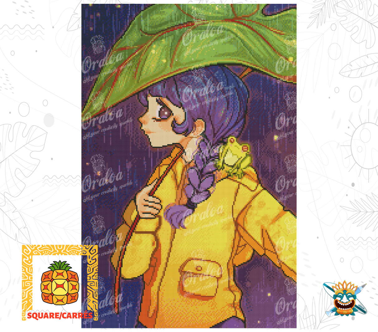 Zoom Diamond Painting Oraloa Yo y la rana - Kit creativo