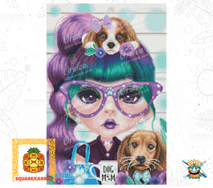 Beispiel Diamantstickerei Puppy Loving Petunia - Oraloa Diamond Painting