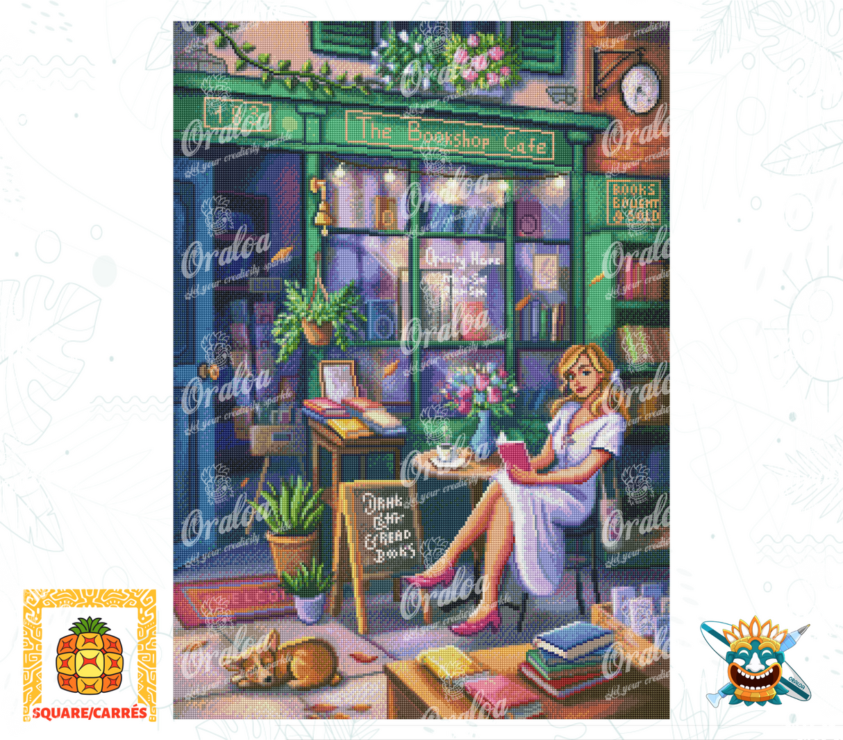 Detail Diamond Painting Book Shop Oraloa - Diamantstickerei