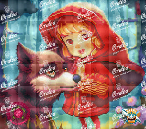 Vorschau Kit Oraloa Diamond Painting Red and Her Wolf