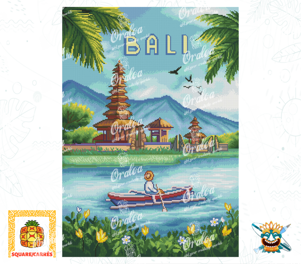 Detail Diamond Painting Bali Oraloa - Diamantstickerei