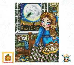 Détail Diamond Painting Waiting for Peter Pan Oraloa - Broderie diamant