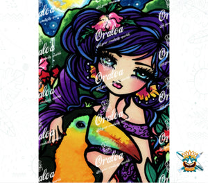 Kit Diamond Painting Oraloa Toucan falls - Entspannende Diamantstickerei