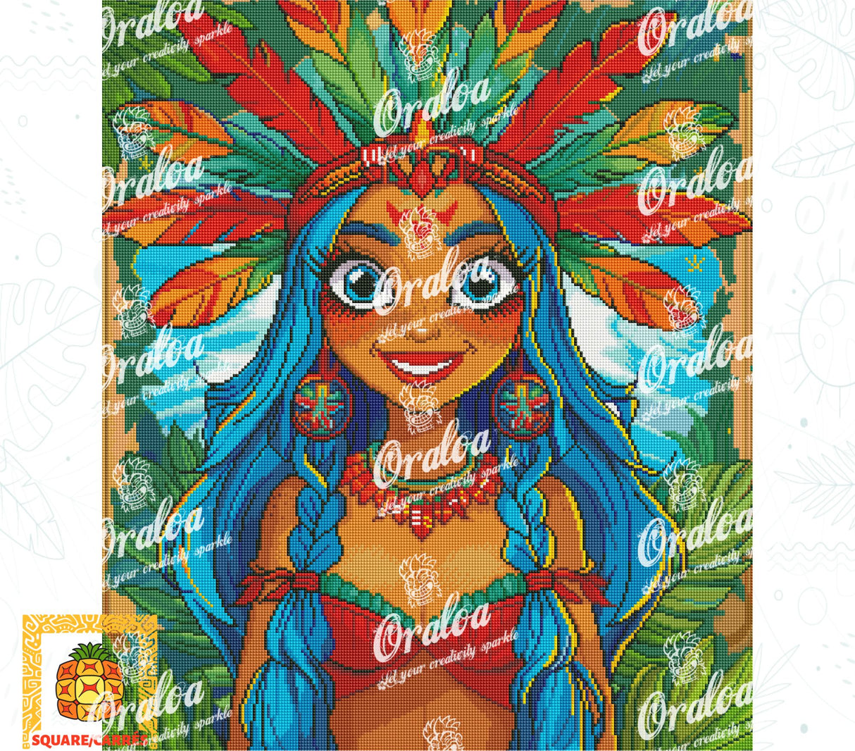 Zoom Diamond Painting Oraloa Daisy - Kreativset