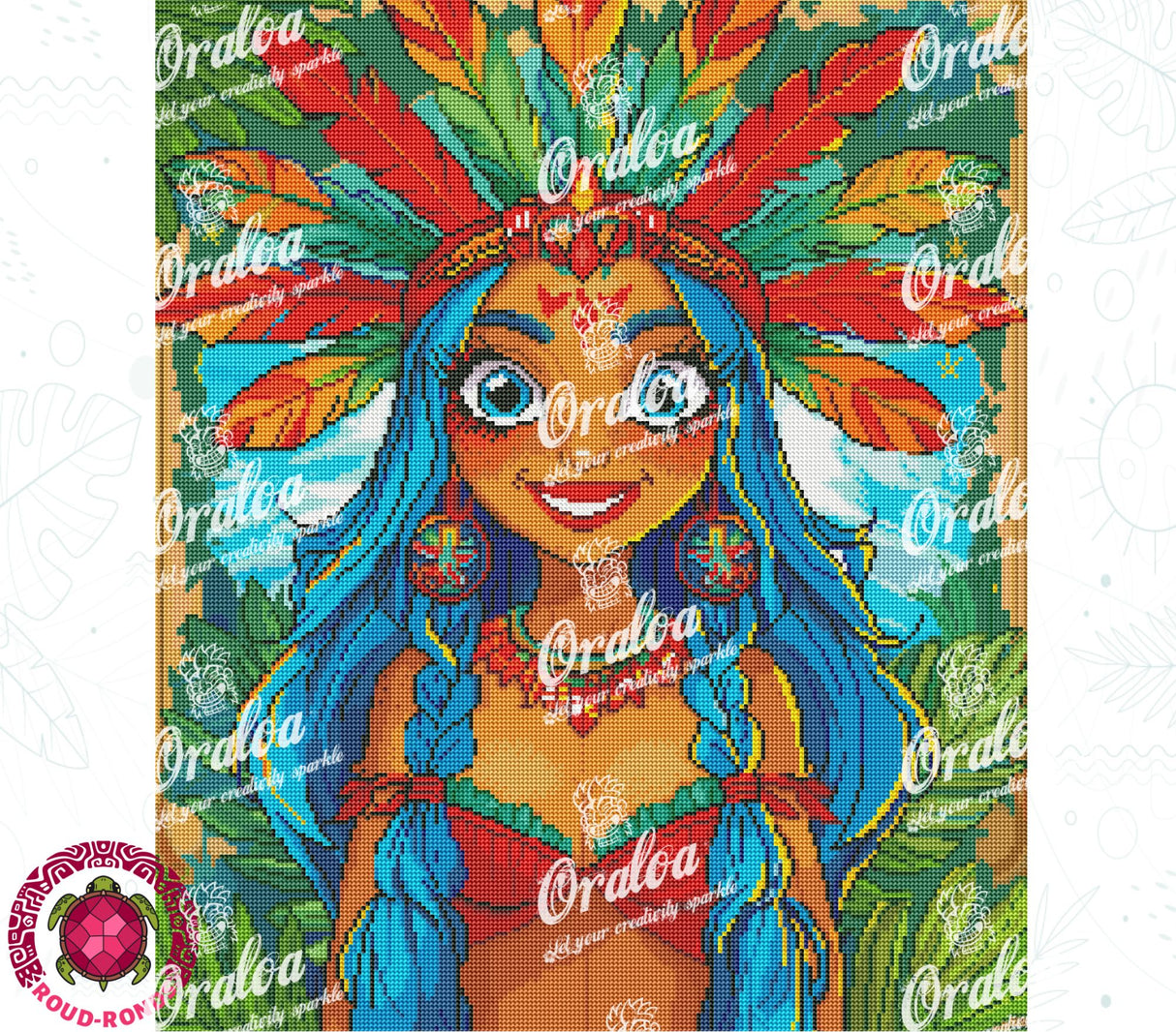 Beispiel Diamantstickerei Daisy - Oraloa Diamond Painting