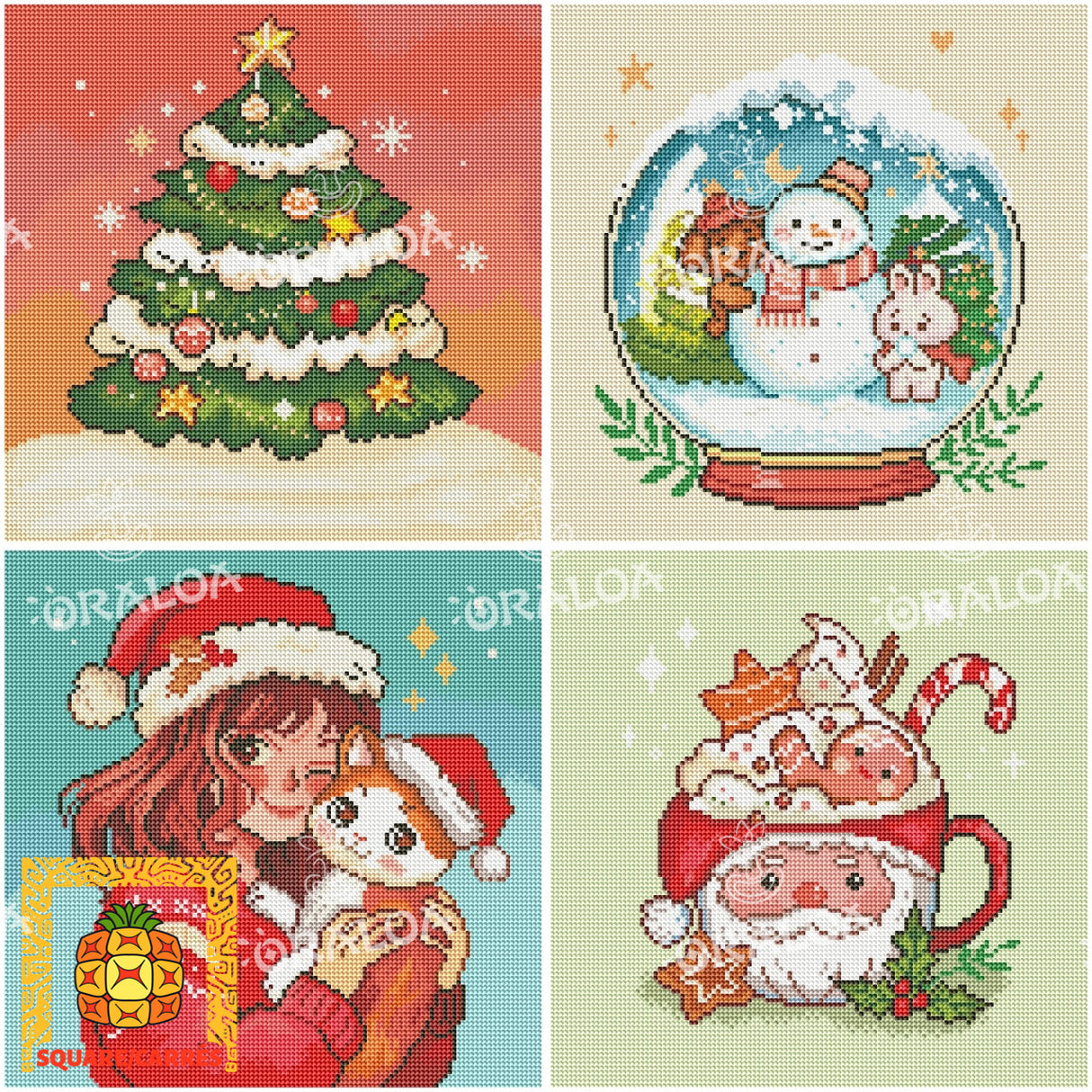 Zoom Diamond Painting Oraloa Christmas Style A - Kreativset