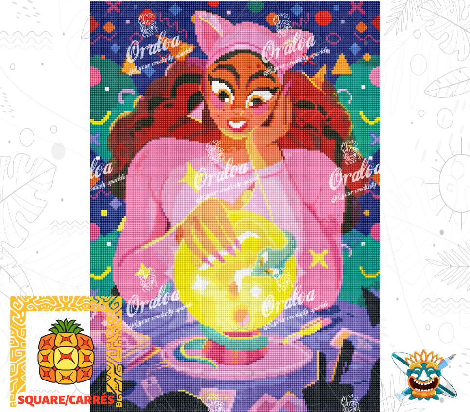 Ejemplo de bordado de diamantes 80s_Fantasy - Oraloa Diamond Painting