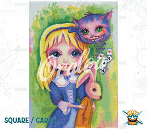 Beispiel Diamantstickerei Alice im Wunderland - Oraloa Diamond Painting