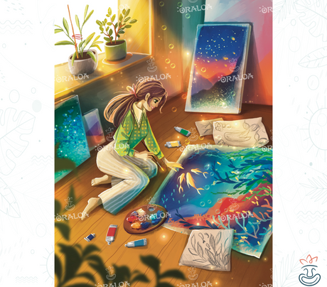Oraloa Diamond Painting The Artist - Diamantstickerei-Kit Kunsttherapie
