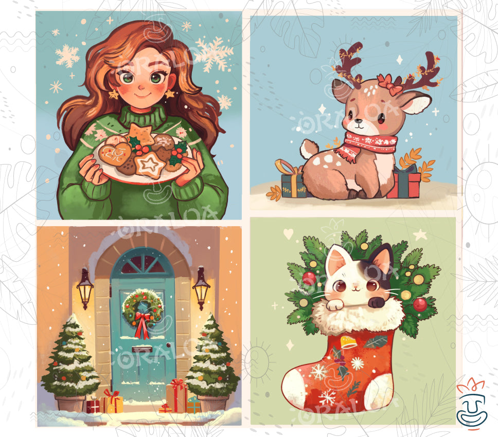 Kit Diamond Painting Oraloa Christmas Style C - Entspannende Diamantstickerei