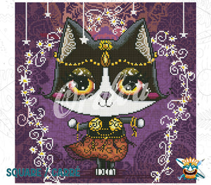 Detail Diamond Painting Chat Limar Oraloa - Diamantstickerei