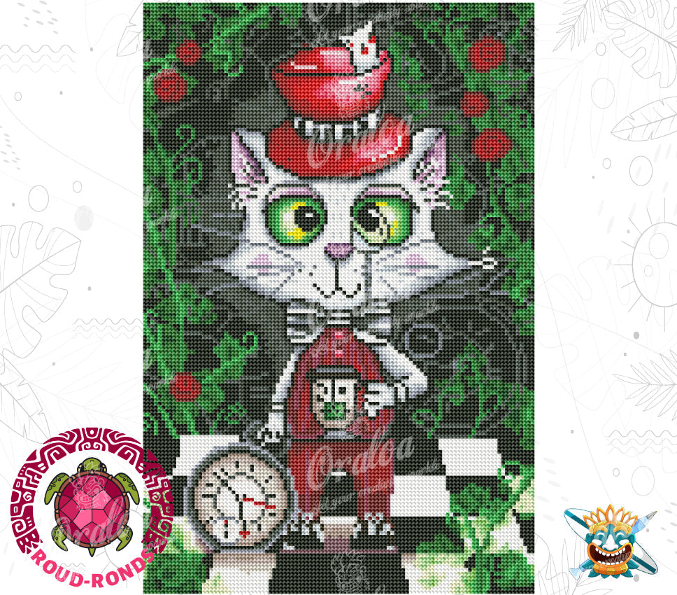 Detail Diamond Painting Chat Pelier Oraloa - Diamantstickerei