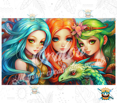 Diamond Painting Oraloa Dragon's keepers - Kreatives Diamantstickerei-Set