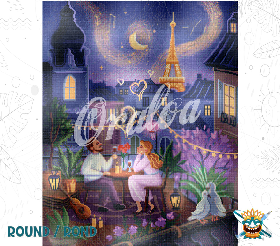 Zoom Diamond Painting Oraloa Evening in Paris - Kreativset