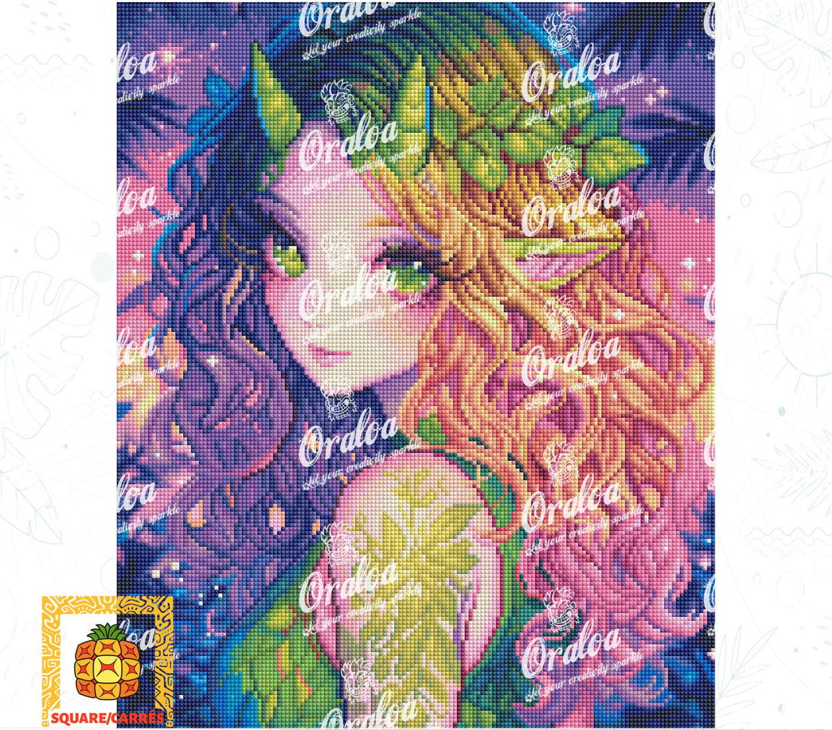 Beispiel Diamantstickerei Waldfee - Oraloa Diamond Painting