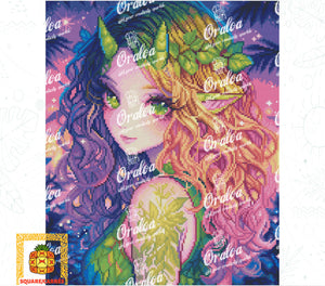 Beispiel Diamantstickerei Waldfee - Oraloa Diamond Painting