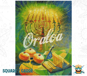 Vorschau Kit Oraloa Diamond Painting Hanukkah - Das Lichterfest