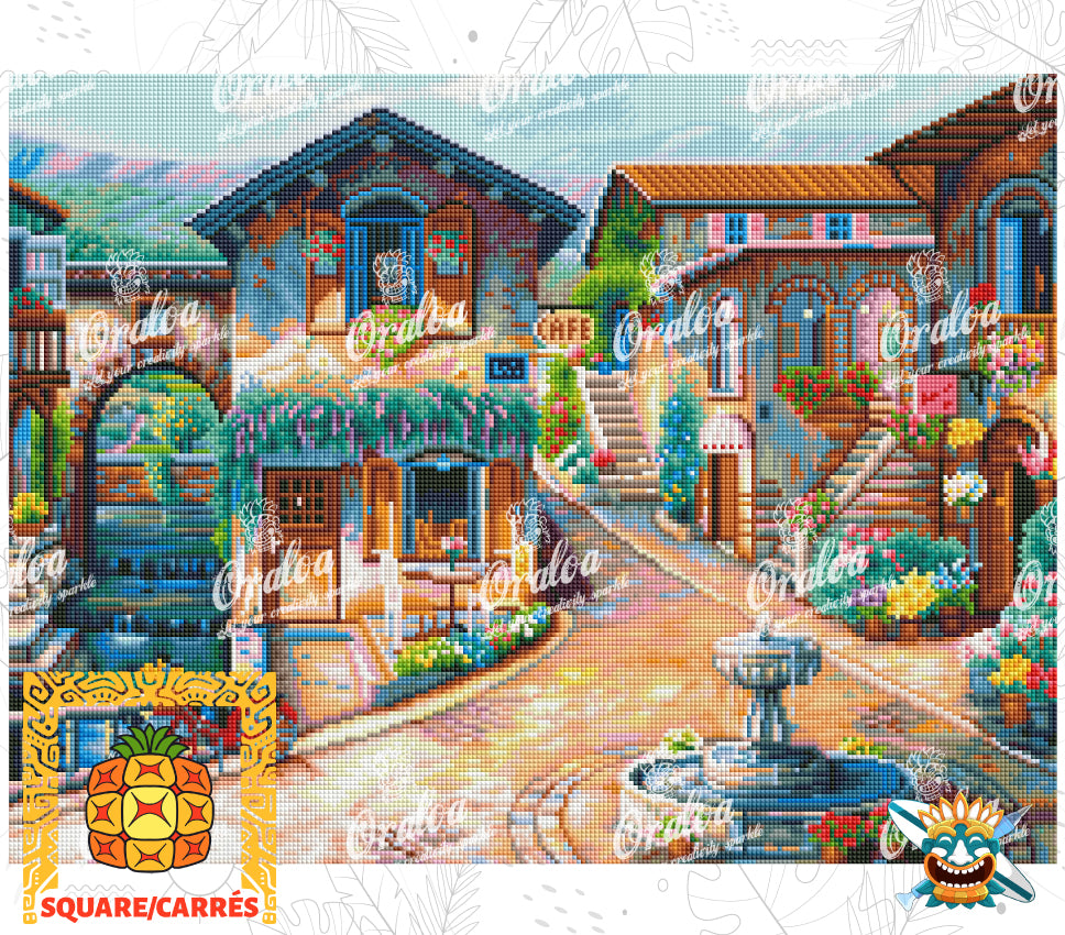 Final rendering Oraloa Diamond Painting The fountain on the Square