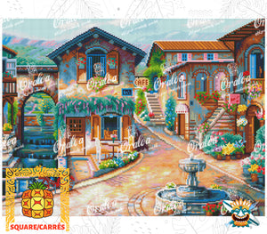 Final rendering Oraloa Diamond Painting The fountain on the Square