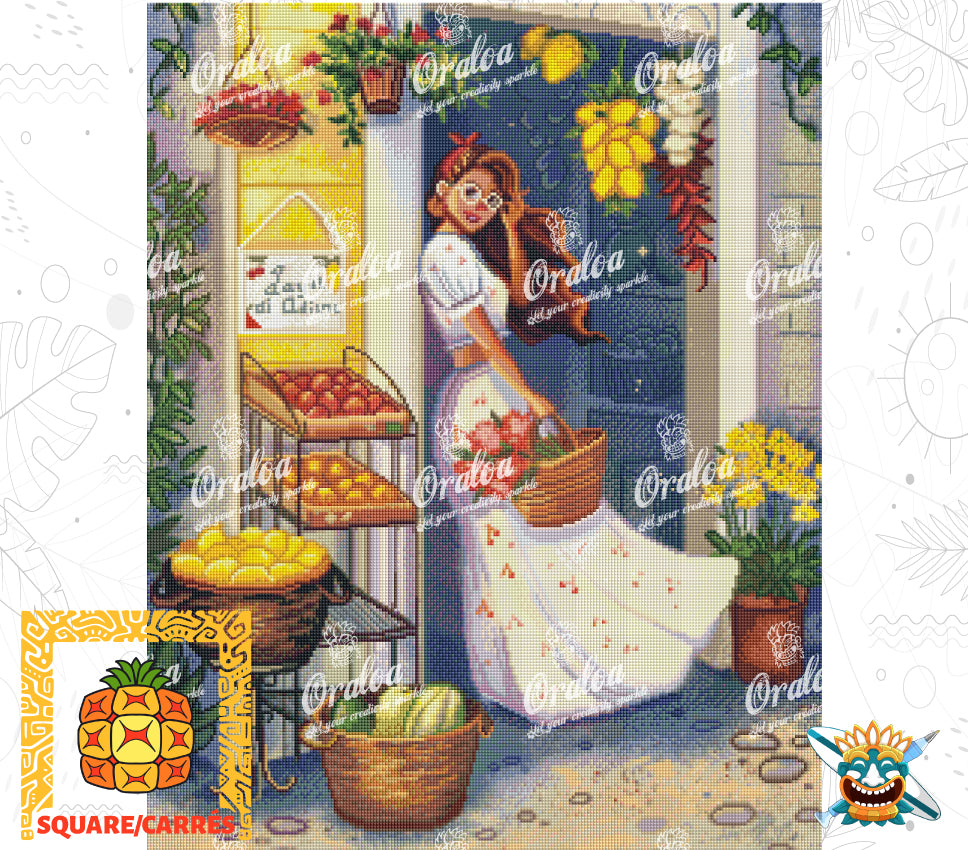 Ergebnis Diamond Painting Fruit Shop - Oraloa Kunsttherapie