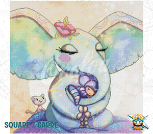 Resultado Diamond Painting Ganesh Mother - Oraloa arte terapia