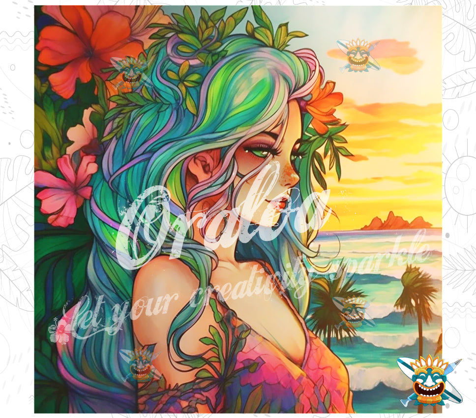 Green Gaze Oraloa - Diamond Painting bordado diamante relajante