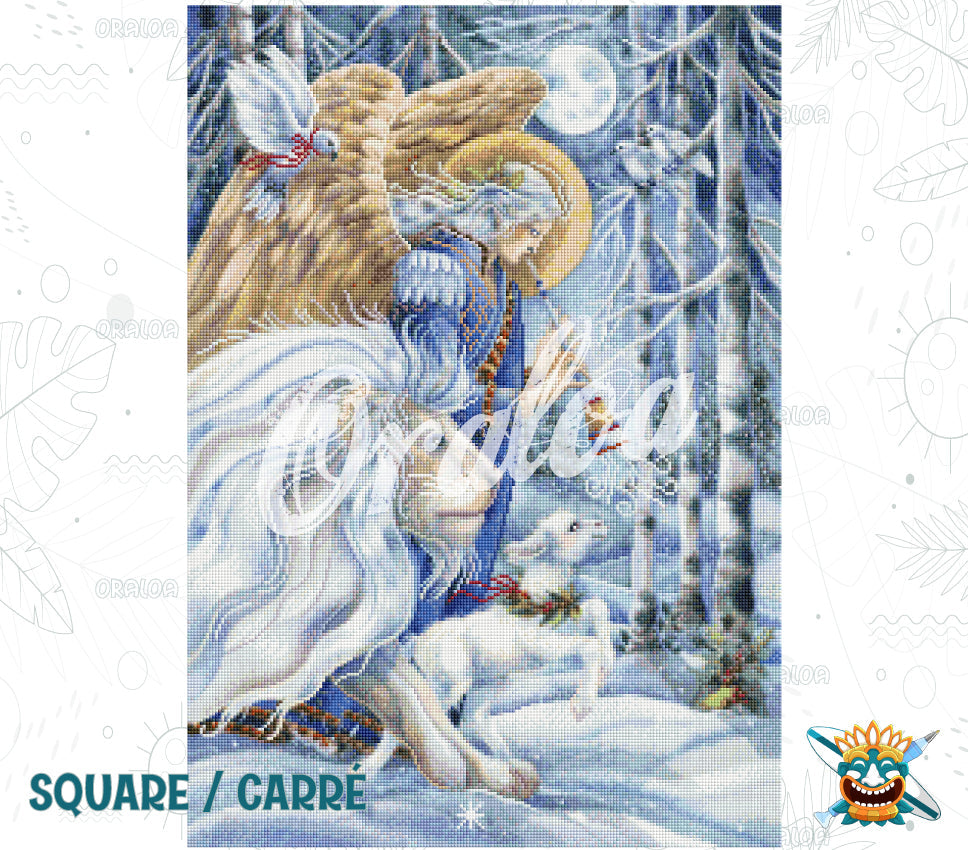 Detalle Diamond Painting Herald of Peace Oraloa - Bordado de diamantes