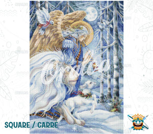 Detalle Diamond Painting Herald of Peace Oraloa - Bordado de diamantes