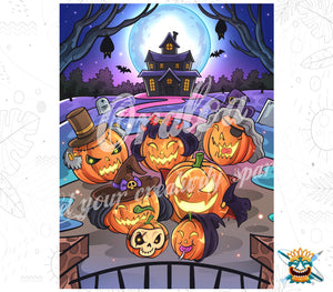 Halloween Family Oraloa - Diamond Painting Diamantstickerei Entspannung