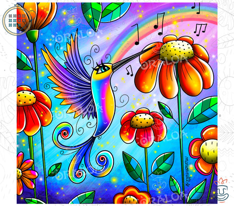 Kit Diamond Painting Oraloa Hübscher Kolibri - Gestempeltes Kreuzstich-Set - Entspannende Diamantstickerei