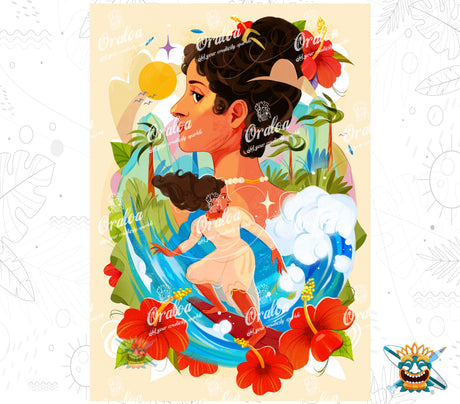 Oraloa Diamond Painting Kaʻiulani - Diamantstickerei-Kit Kunsttherapie