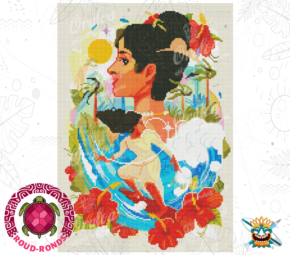 Zoom Diamond Painting Oraloa Kaʻiulani - Kreativset