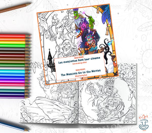 Oraloa Diamond Painting Malbuch: Die Maskottchen machen ihr Kino - Diamantstickerei-Kit Kunsttherapie