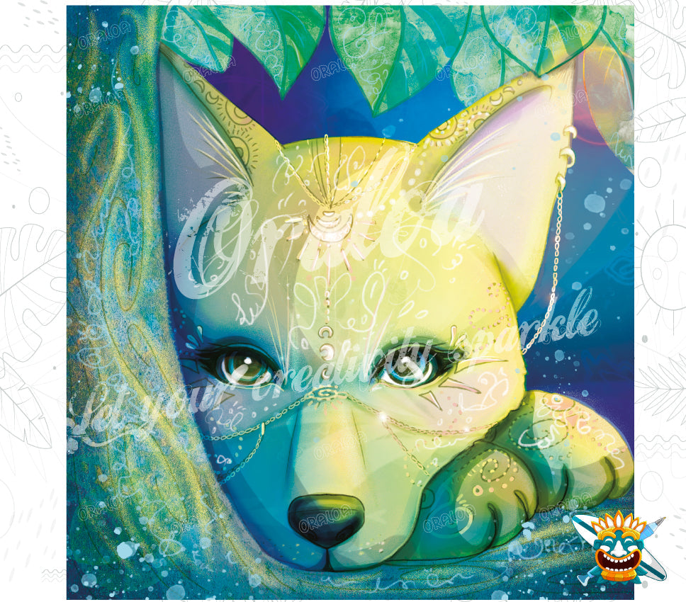 Nachtwolf Oraloa - Diamond Painting entspannende Diamantstickerei
