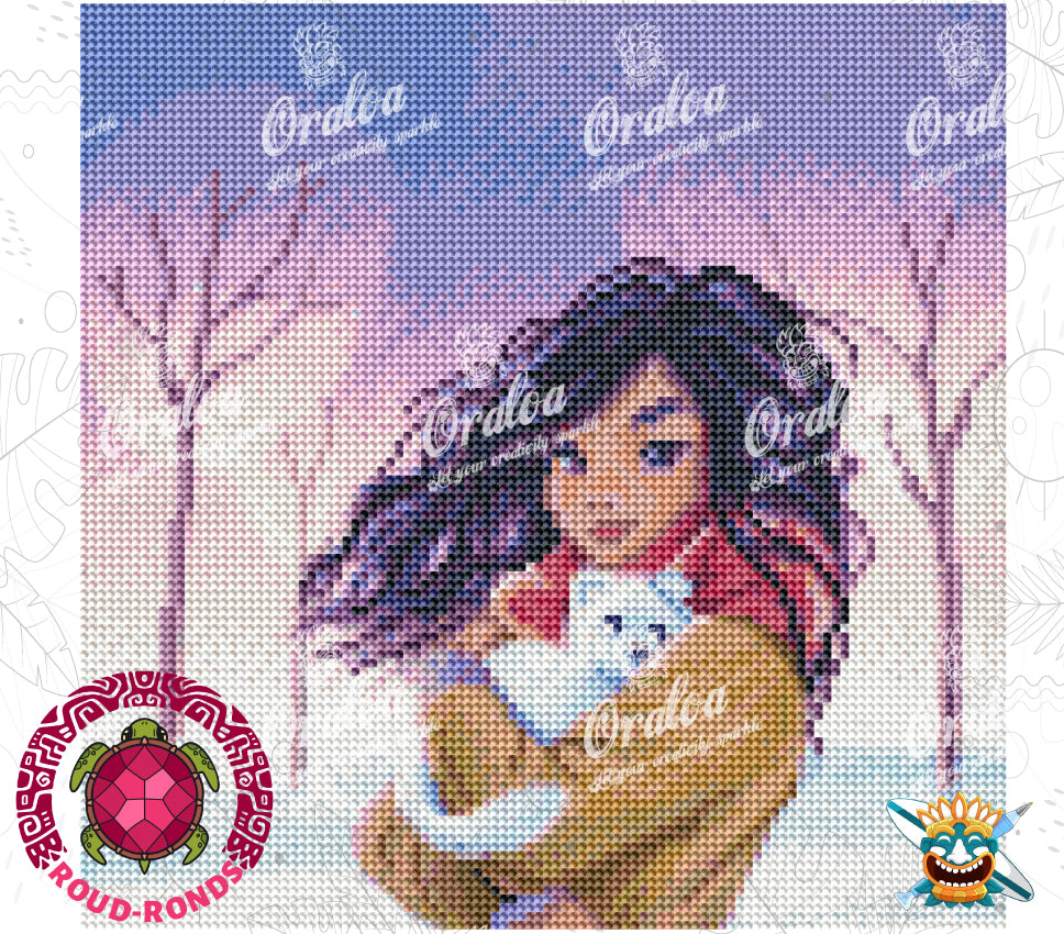 Final result Oraloa Diamond Painting Snow Otter